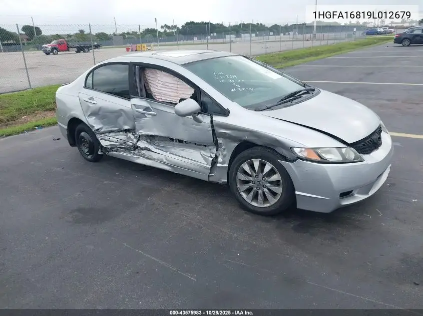 1HGFA16819L012679 2009 Honda Civic Ex