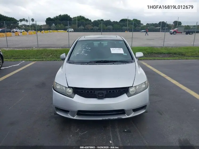 1HGFA16819L012679 2009 Honda Civic Ex