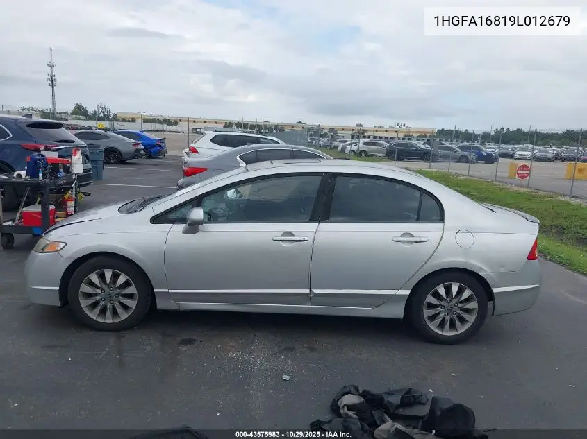 1HGFA16819L012679 2009 Honda Civic Ex