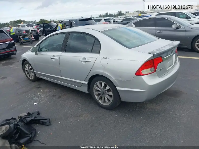 1HGFA16819L012679 2009 Honda Civic Ex