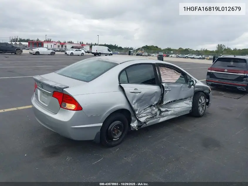 1HGFA16819L012679 2009 Honda Civic Ex