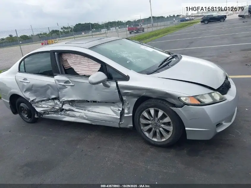 1HGFA16819L012679 2009 Honda Civic Ex
