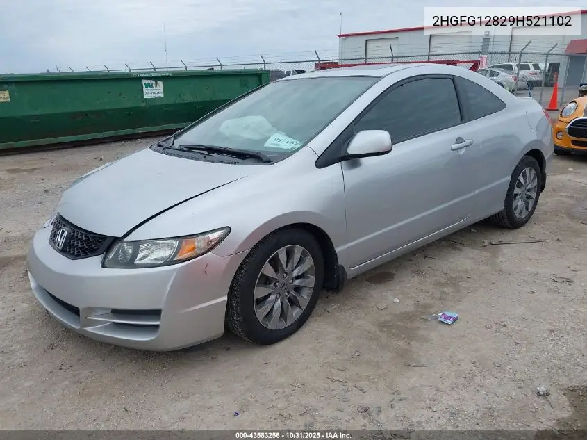 2HGFG12829H521102 2009 Honda Civic Ex