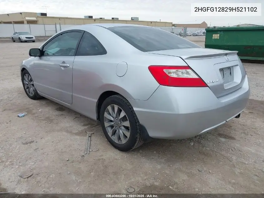 2HGFG12829H521102 2009 Honda Civic Ex