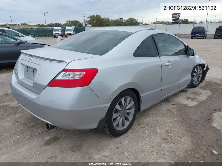 2HGFG12829H521102 2009 Honda Civic Ex