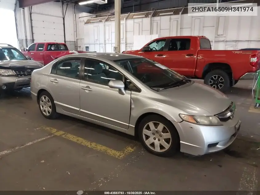 2HGFA16509H341974 2009 Honda Civic Lx