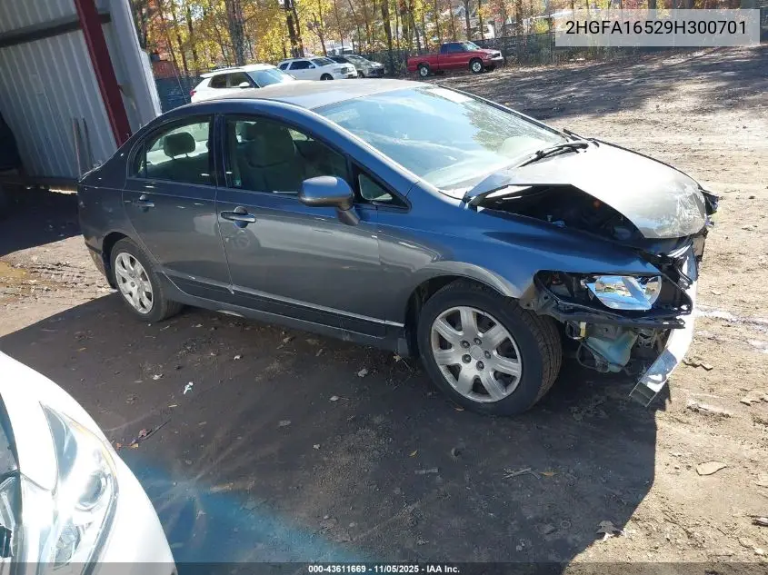 2HGFA16529H300701 2009 Honda Civic Lx
