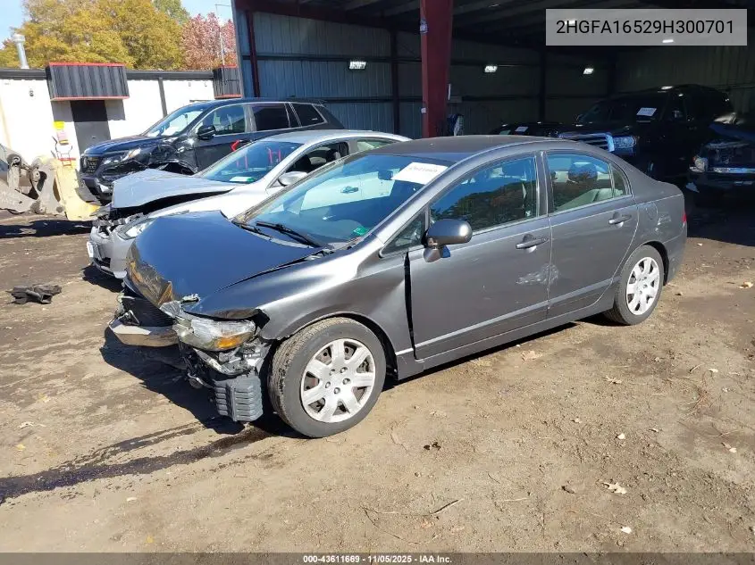 2HGFA16529H300701 2009 Honda Civic Lx