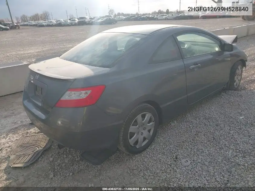 2HGFG12699H528840 2009 Honda Civic Lx
