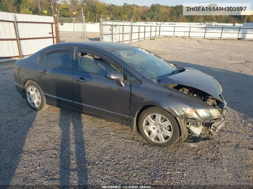 2HGFA16549H303597 2009 Honda Civic Lx