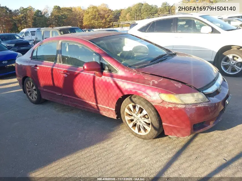 2HGFA16979H504140 2009 Honda Civic Ex-L