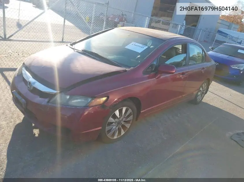 2HGFA16979H504140 2009 Honda Civic Ex-L