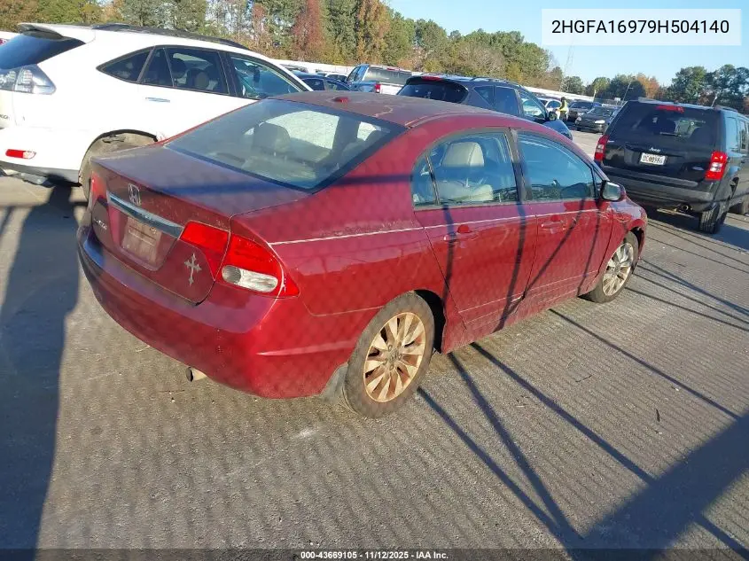 2HGFA16979H504140 2009 Honda Civic Ex-L