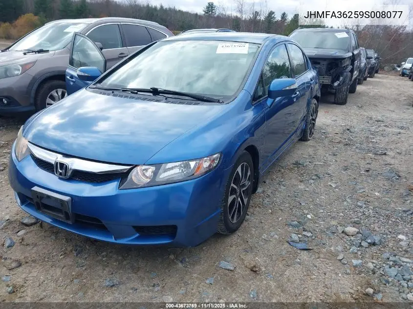 JHMFA36259S008077 2009 Honda Civic Hybrid