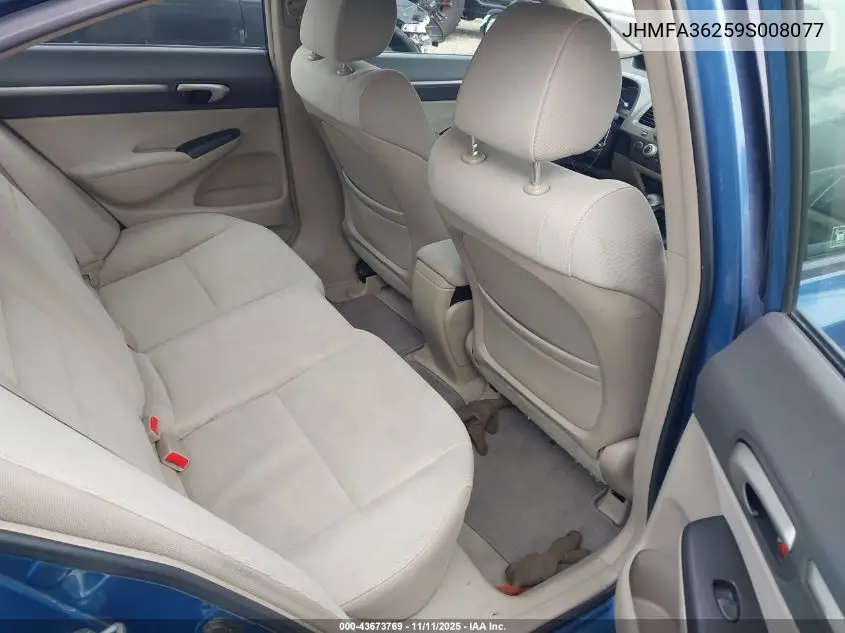 JHMFA36259S008077 2009 Honda Civic Hybrid