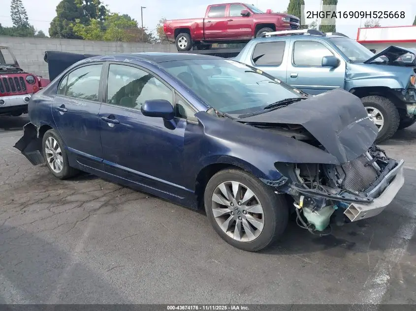 2HGFA16909H525668 2009 Honda Civic Ex-L