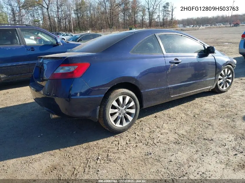 2HGFG12809H503763 2009 Honda Civic Ex