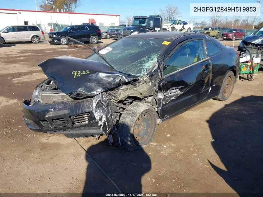 2HGFG12849H519853 2009 Honda Civic Ex
