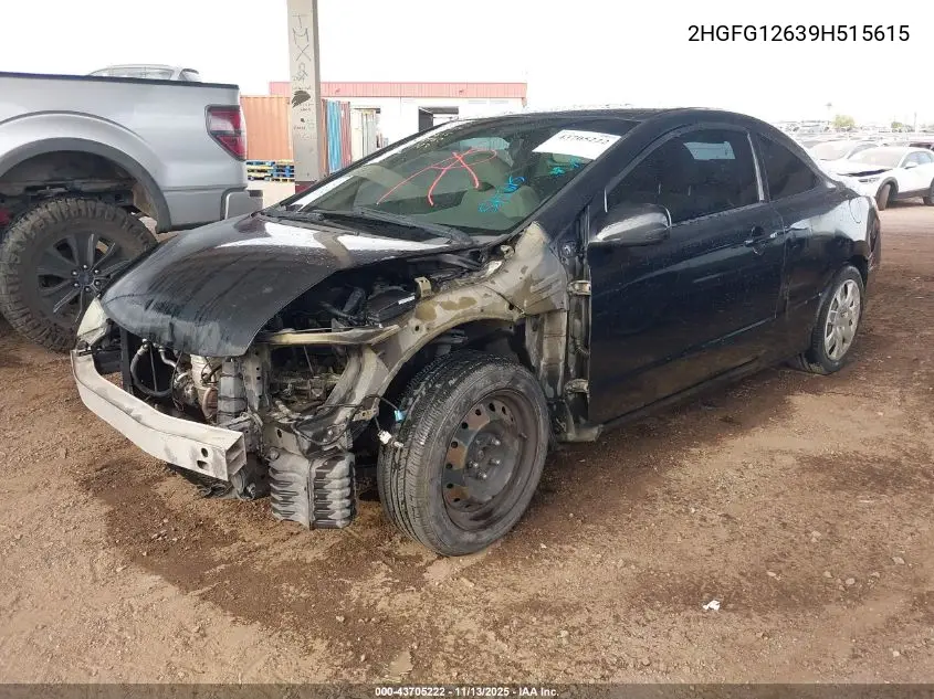 2HGFG12639H515615 2009 Honda Civic Lx