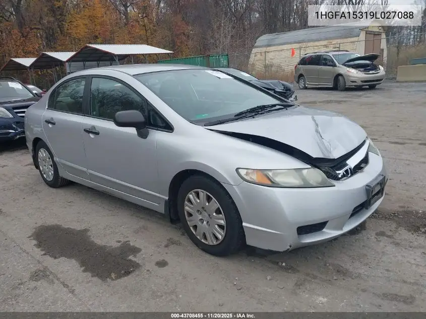 1HGFA15319L027088 2009 Honda Civic Vp