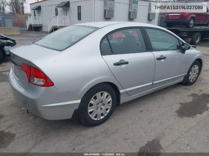 1HGFA15319L027088 2009 Honda Civic Vp