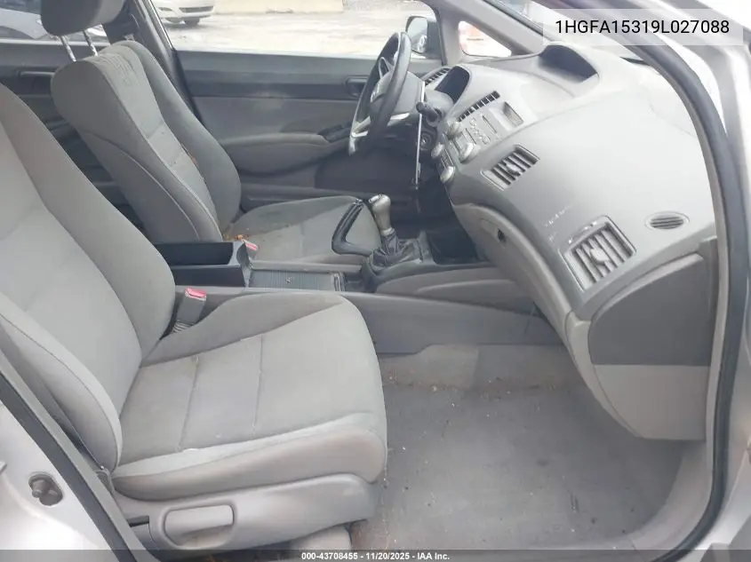 1HGFA15319L027088 2009 Honda Civic Vp