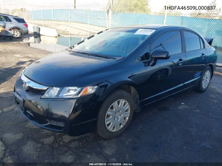 1HGFA46509L000837 2009 Honda Civic Gx