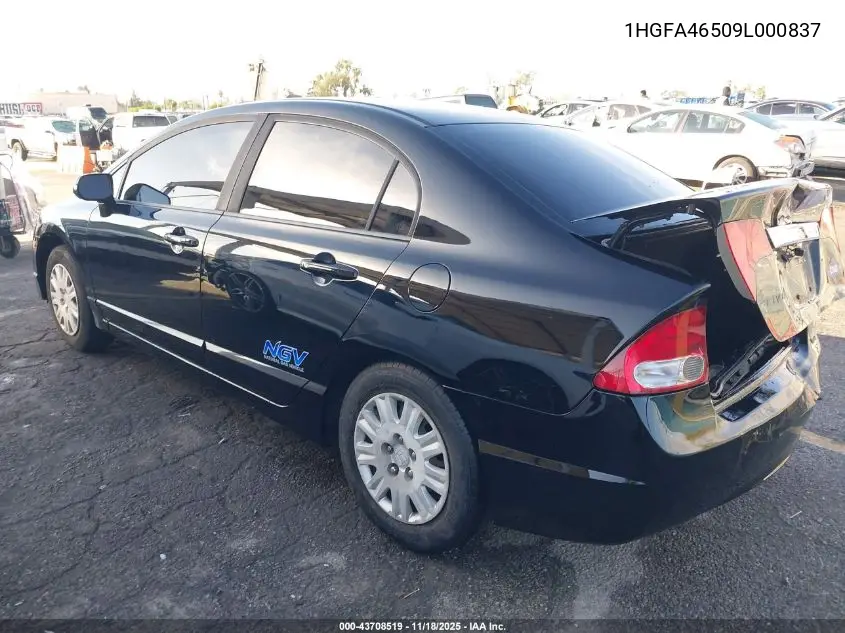 1HGFA46509L000837 2009 Honda Civic Gx