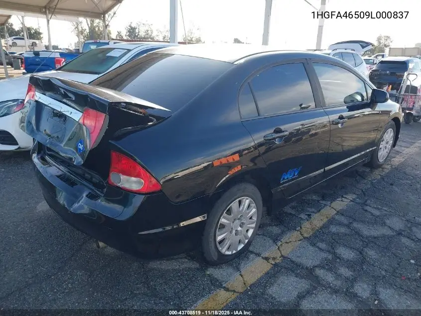 1HGFA46509L000837 2009 Honda Civic Gx