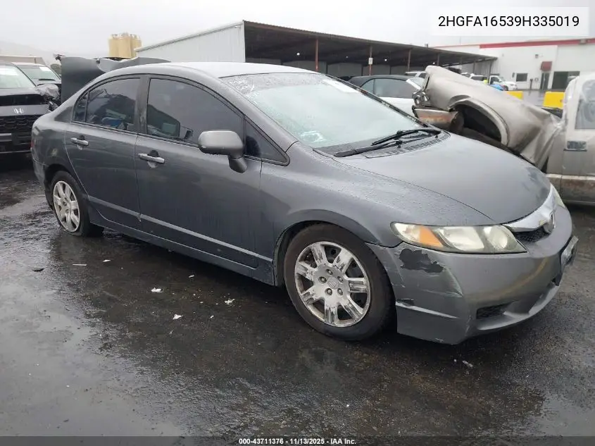 2HGFA16539H335019 2009 Honda Civic Lx