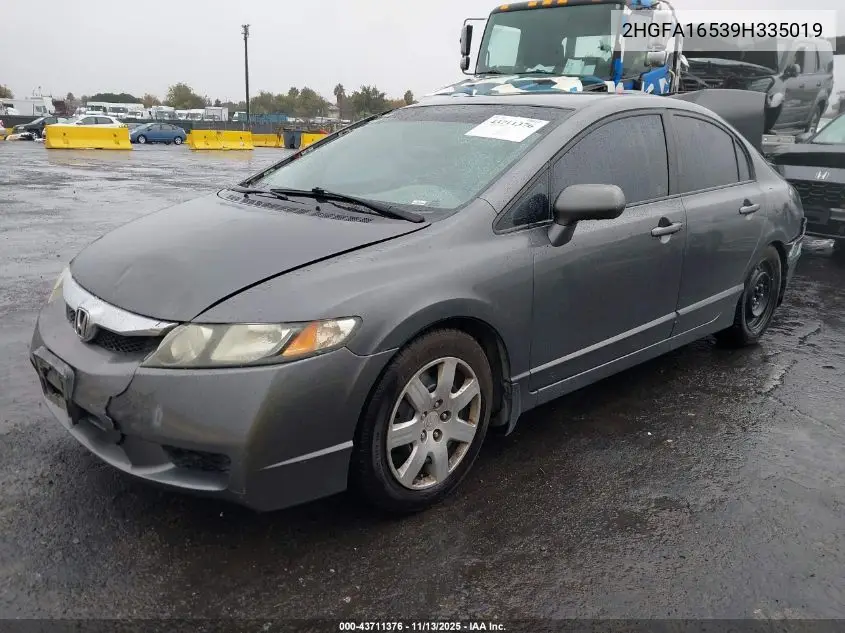 2HGFA16539H335019 2009 Honda Civic Lx