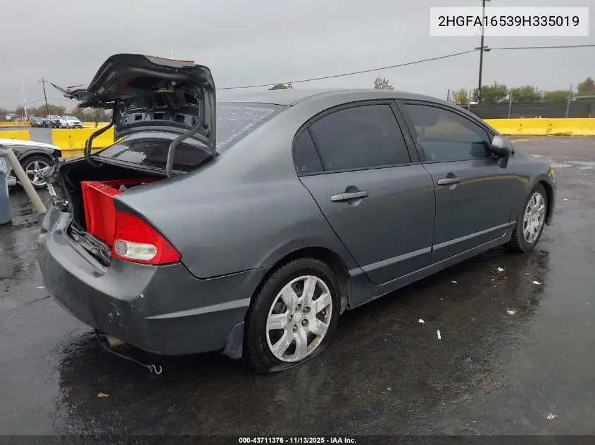 2HGFA16539H335019 2009 Honda Civic Lx