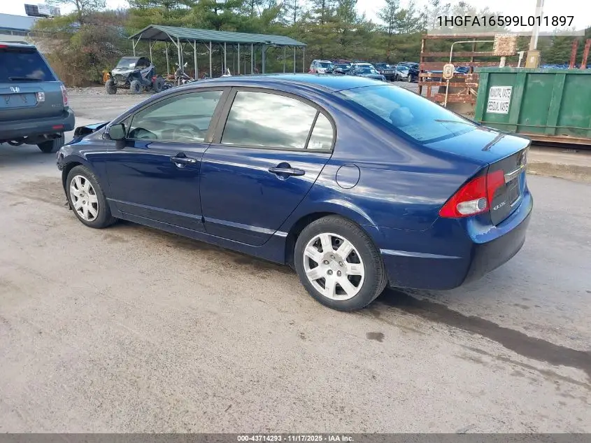 1HGFA16599L011897 2009 Honda Civic Lx