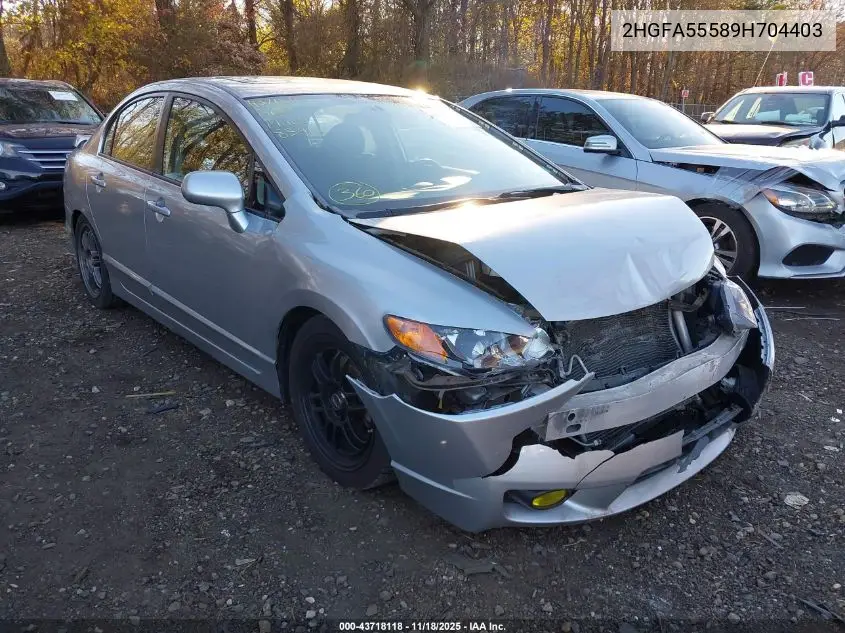 2HGFA55589H704403 2009 Honda Civic Si