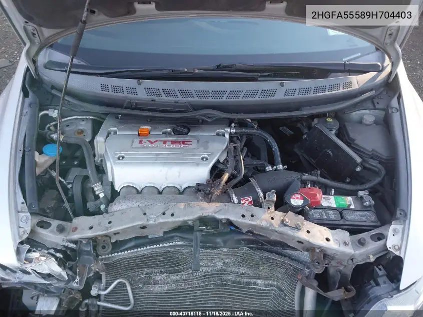 2HGFA55589H704403 2009 Honda Civic Si