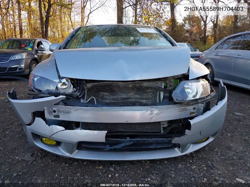 2HGFA55589H704403 2009 Honda Civic Si