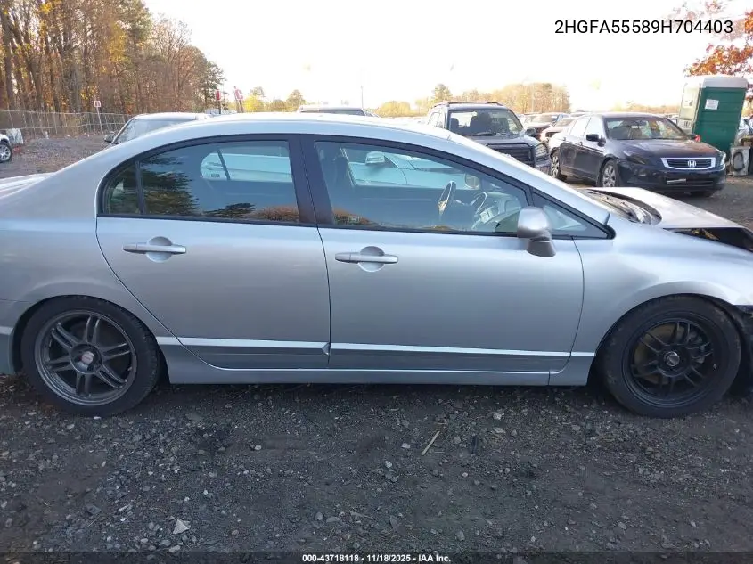 2HGFA55589H704403 2009 Honda Civic Si