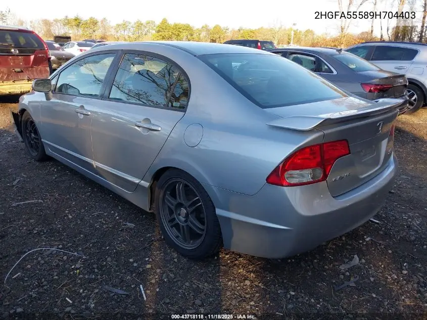 2HGFA55589H704403 2009 Honda Civic Si