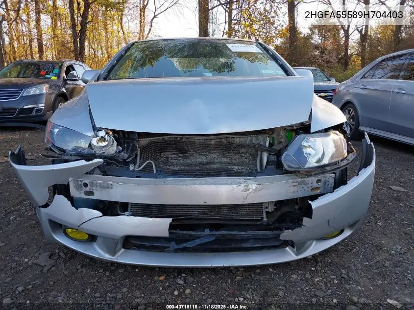 2HGFA55589H704403 2009 Honda Civic Si