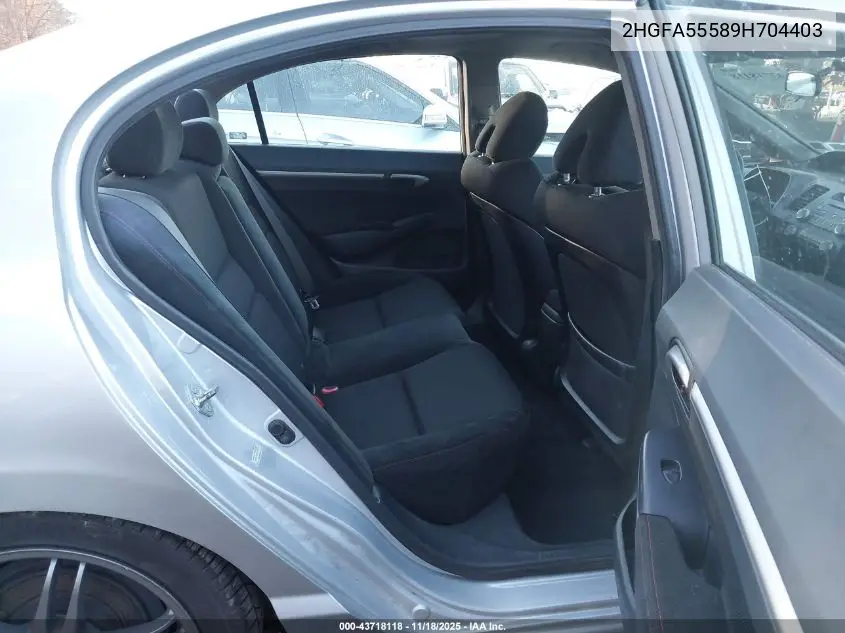 2HGFA55589H704403 2009 Honda Civic Si
