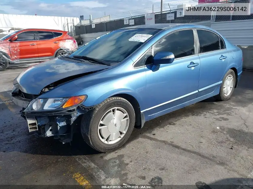 JHMFA36229S006142 2009 Honda Civic Hybrid