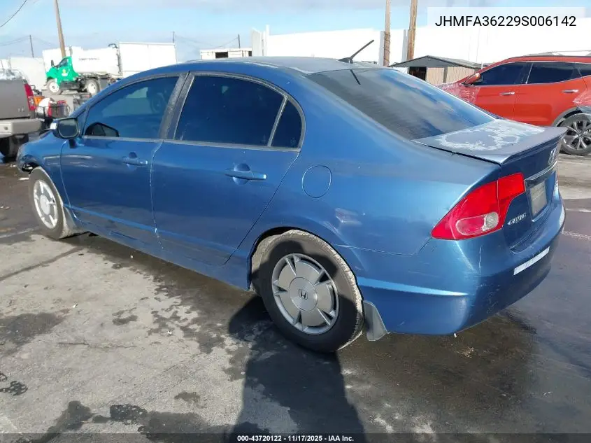 JHMFA36229S006142 2009 Honda Civic Hybrid