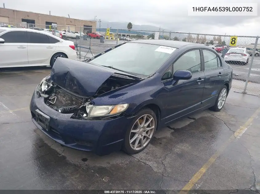 1HGFA46539L000752 2009 Honda Civic Gx