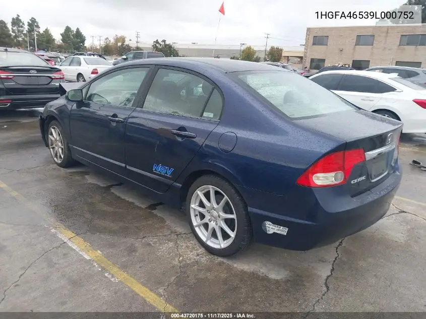 1HGFA46539L000752 2009 Honda Civic Gx