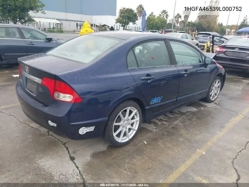 1HGFA46539L000752 2009 Honda Civic Gx