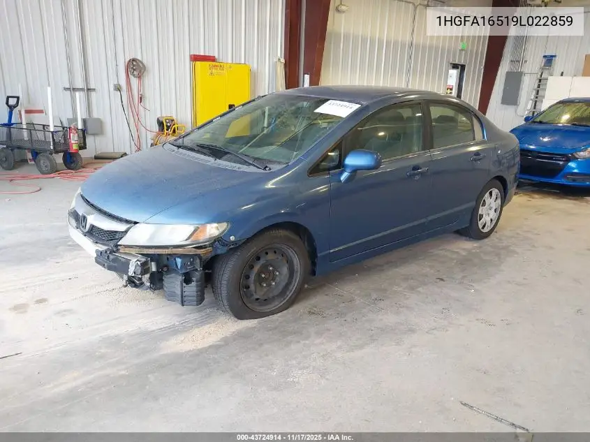 1HGFA16519L022859 2009 Honda Civic Lx
