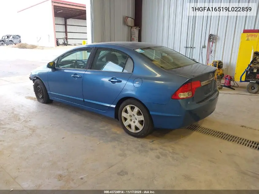1HGFA16519L022859 2009 Honda Civic Lx