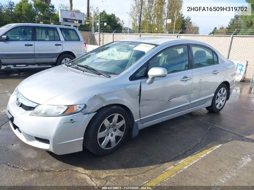 2HGFA16509H319702 2009 Honda Civic Lx