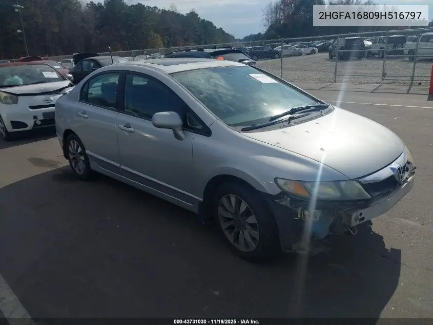 2HGFA16809H516797 2009 Honda Civic Ex