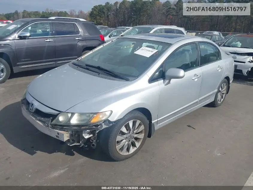 2HGFA16809H516797 2009 Honda Civic Ex